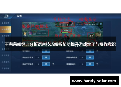 王者荣耀经典分析语音技巧解析帮助提升游戏水平与操作意识